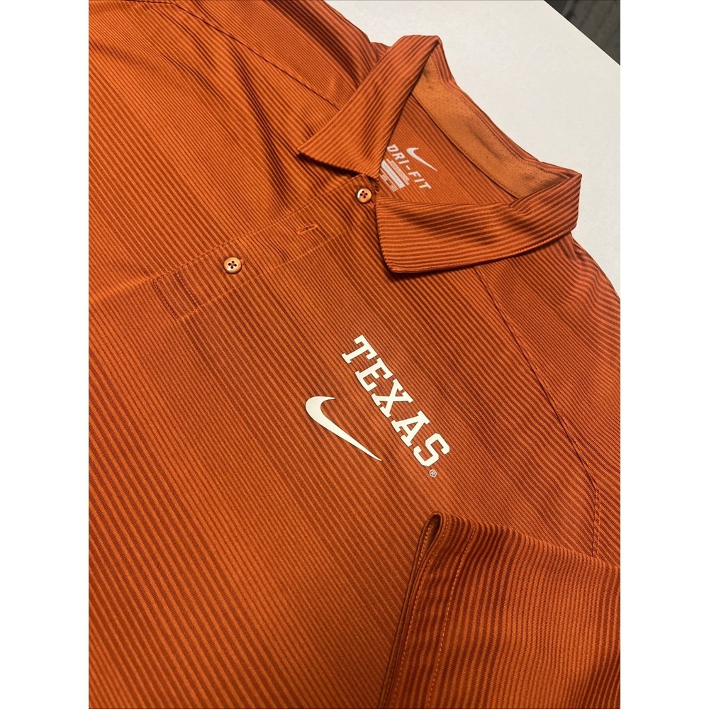 TEXAS LONGHORN POLO SHIRT-NIKE COACHES POLO Men's 3XL Orange